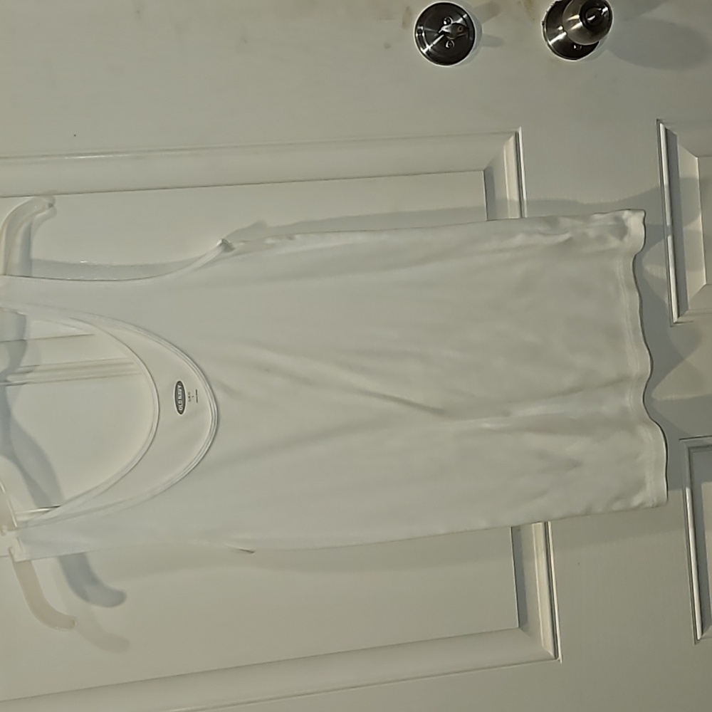 Large White Slim Fit Tank Top